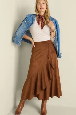 Online Soft Surroundings Faux Suede Skirt Saddle