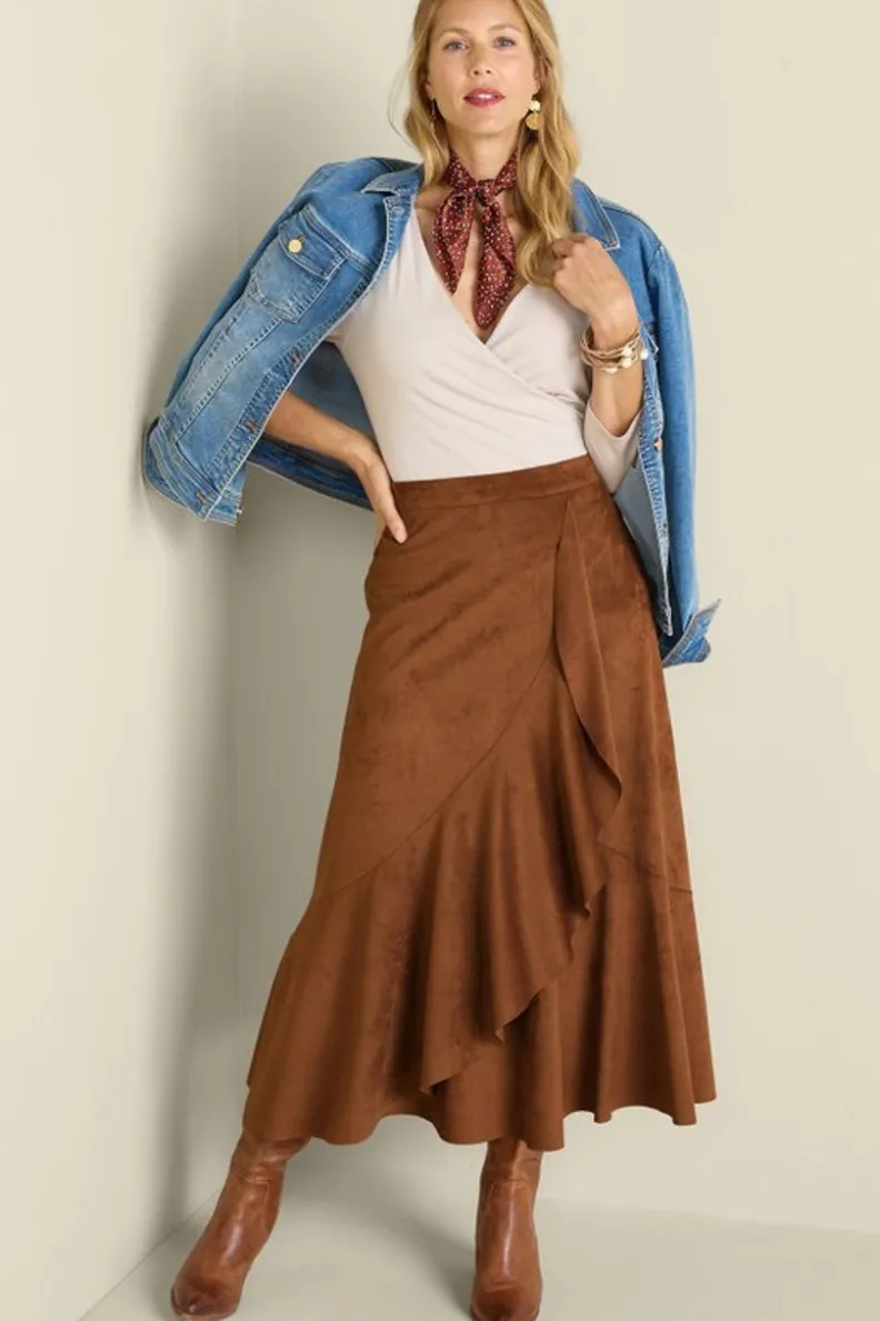 Online Soft Surroundings Faux Suede Skirt Saddle