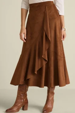 Online Soft Surroundings Faux Suede Skirt Saddle