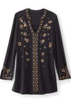 Hot Soft Surroundings Festa Tunic Black