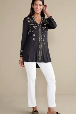 Hot Soft Surroundings Festa Tunic Black