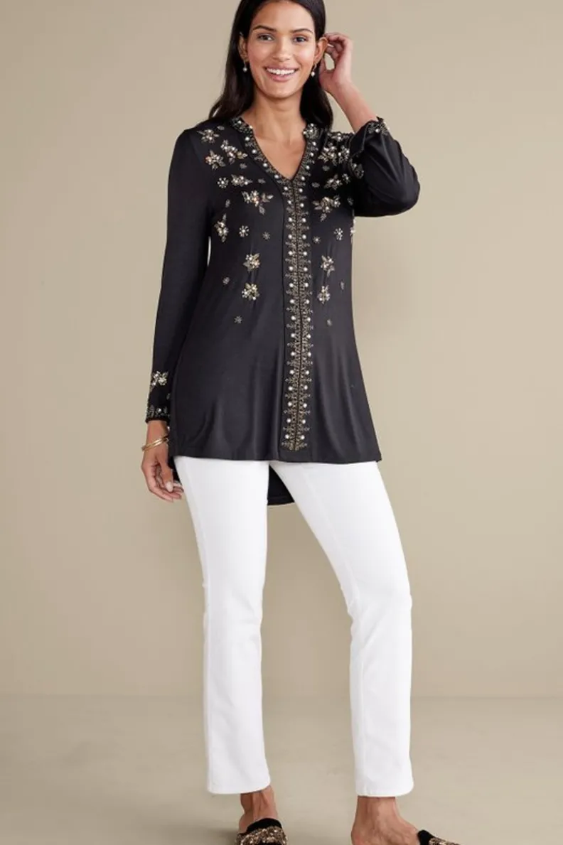 Hot Soft Surroundings Festa Tunic Black