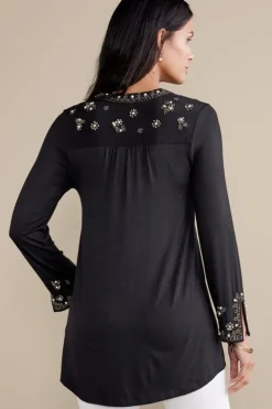 Hot Soft Surroundings Festa Tunic Black