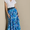 Outlet Soft Surroundings Feyre Maxi Skirt IslandSunPaisleyBlue