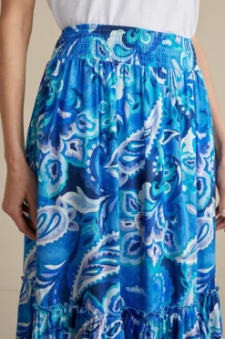 Outlet Soft Surroundings Feyre Maxi Skirt IslandSunPaisleyBlue