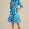 Hot Soft Surroundings Feyre Short Dress IslandSunPaisleyBlue