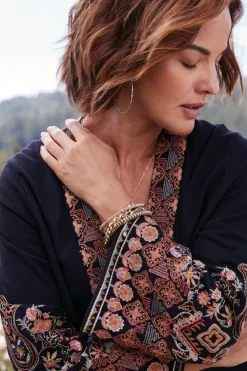 Clearance Soft Surroundings Fiberworks Kimono AntiqueBlack