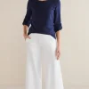 Best Soft Surroundings Fina French Terry Crop Pants Navy