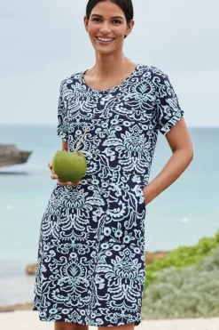 Online Soft Surroundings Fina French Terry Short Dress