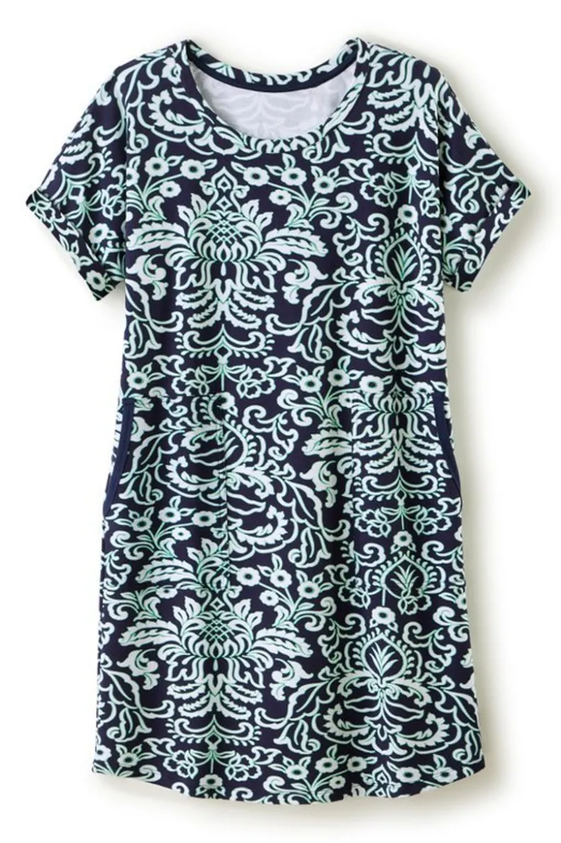 Online Soft Surroundings Fina French Terry Short Dress