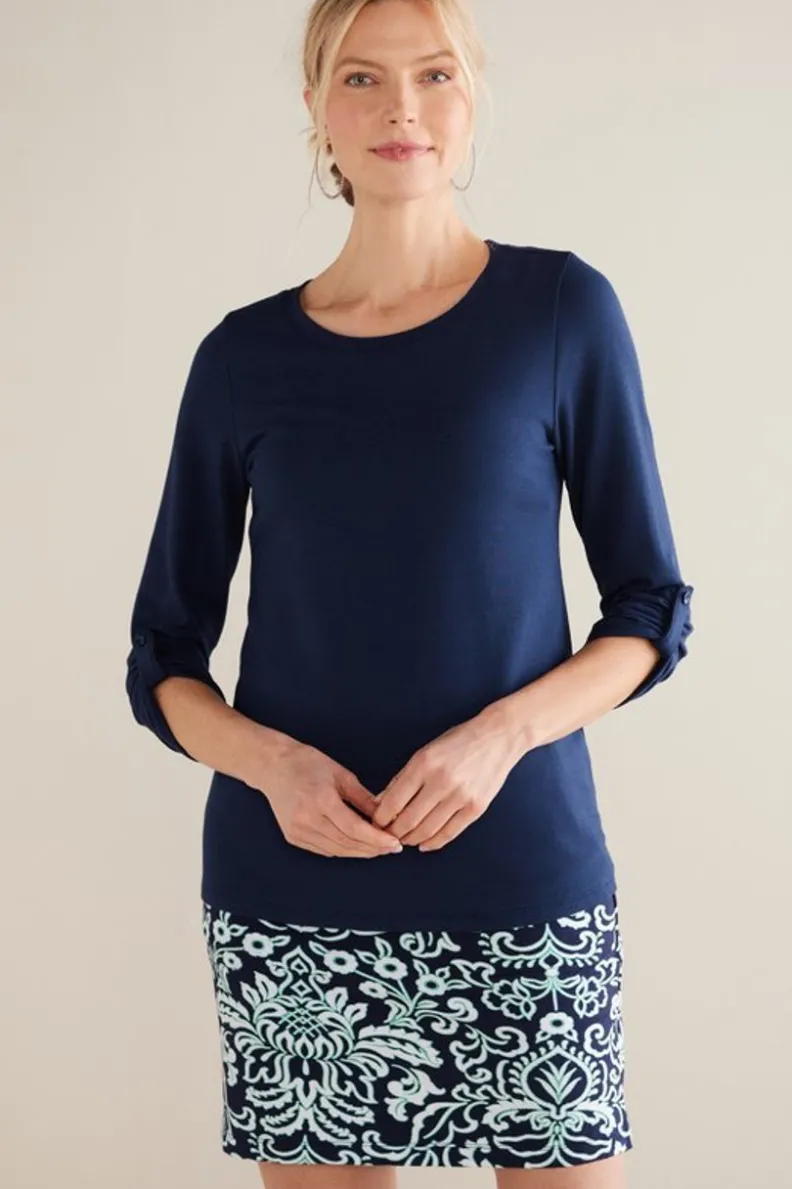 Fashion Soft Surroundings Fina French Terry Tee