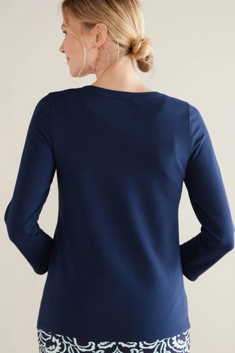 Fashion Soft Surroundings Fina French Terry Tee