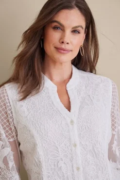 Best Soft Surroundings Fiori Top IvoryPearl