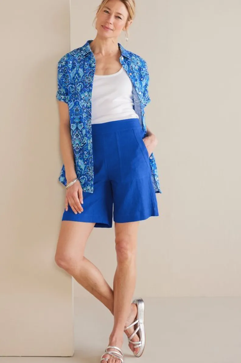 Clearance Soft Surroundings Flavia Linen Blend Shorts