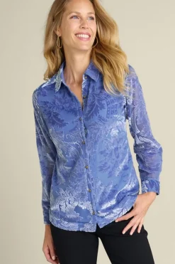 Discount Soft Surroundings Floreat Velvet Shirt