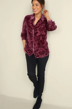 Discount Soft Surroundings Floreat Velvet Shirt