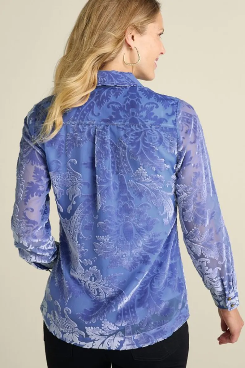 Discount Soft Surroundings Floreat Velvet Shirt