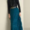 Online Soft Surroundings Frederica Lace Maxi Skirt SailorBlue