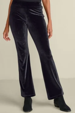 Best Soft Surroundings Gianna Velvet Bootcut Pants Black