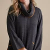 New Soft Surroundings Hanna Convertible Tunic CharcoalHeather