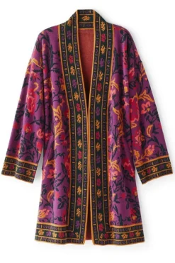 Clearance Soft Surroundings Haven Jacquard Cardigan WinterGardenJacquard