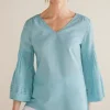 Discount Soft Surroundings Heloise Eyelet Sleeve Tunic
