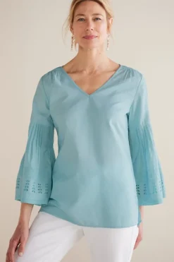 Discount Soft Surroundings Heloise Eyelet Sleeve Tunic