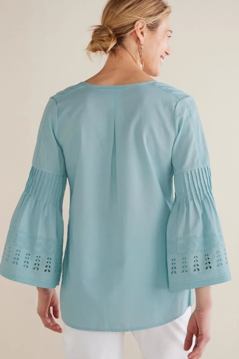 Discount Soft Surroundings Heloise Eyelet Sleeve Tunic