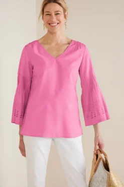 Discount Soft Surroundings Heloise Eyelet Sleeve Tunic