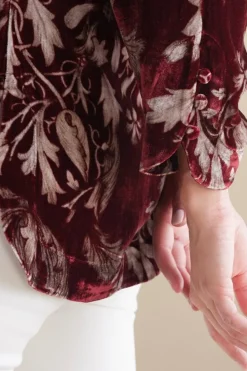 Best Soft Surroundings Icon Silk Velvet Poets Tunic Shirt