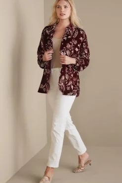 Best Soft Surroundings Icon Silk Velvet Poets Tunic Shirt