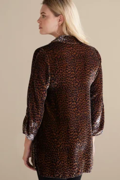 Best Soft Surroundings Icon Silk Velvet Poets Tunic Shirt