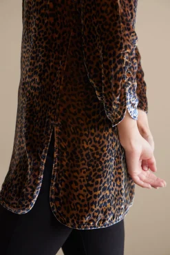 Best Soft Surroundings Icon Silk Velvet Poets Tunic Shirt