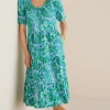 Best Soft Surroundings Ilana Midi Dress GreenLeafIkat