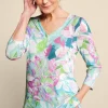 Online Soft Surroundings Iris 3/4 Sleeve Tunic TropicalMulti