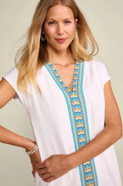 Sale Soft Surroundings Izabel Embroidered Tee White