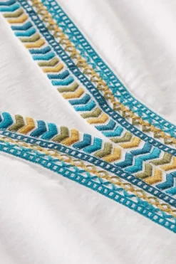 Sale Soft Surroundings Izabel Embroidered Tee White