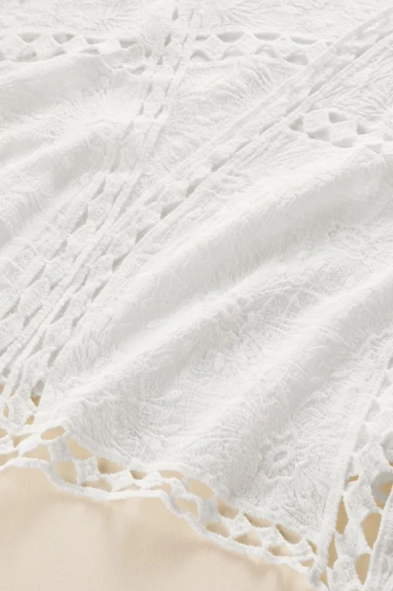 New Soft Surroundings Jasmine Lace Wrap Alabaster