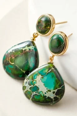 Online Soft Surroundings Jayda Drop Earrings Green