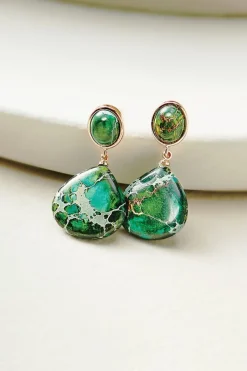 Online Soft Surroundings Jayda Drop Earrings Green
