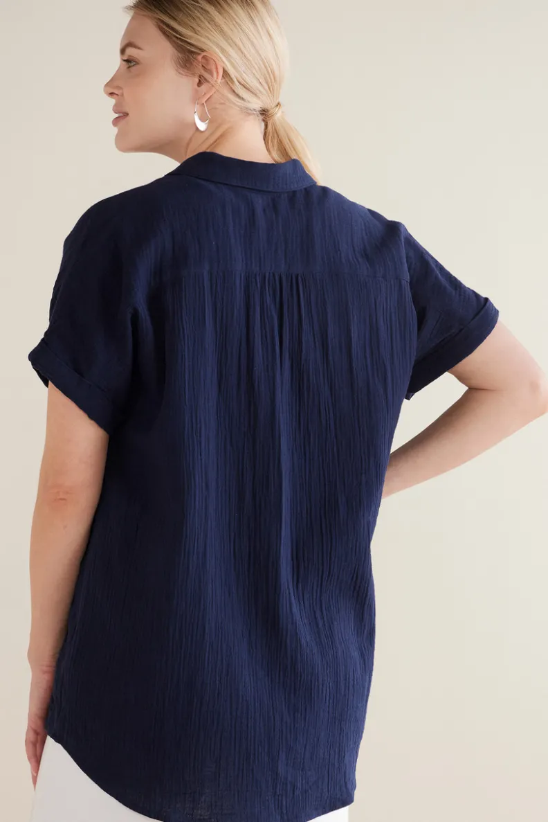 Hot Soft Surroundings Je Veux Gauze Top