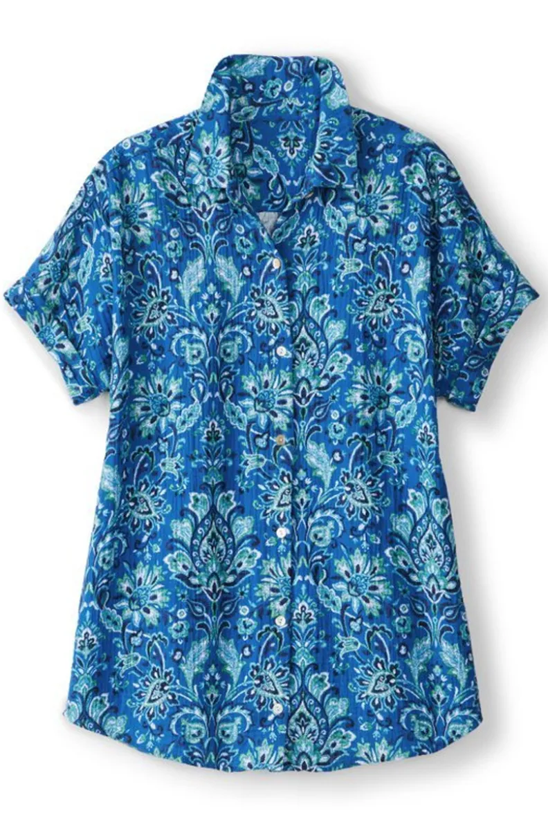 Hot Soft Surroundings Je Veux Gauze Top