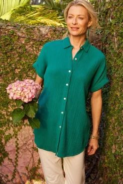 Hot Soft Surroundings Je Veux Gauze Top