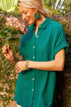 Hot Soft Surroundings Je Veux Gauze Top