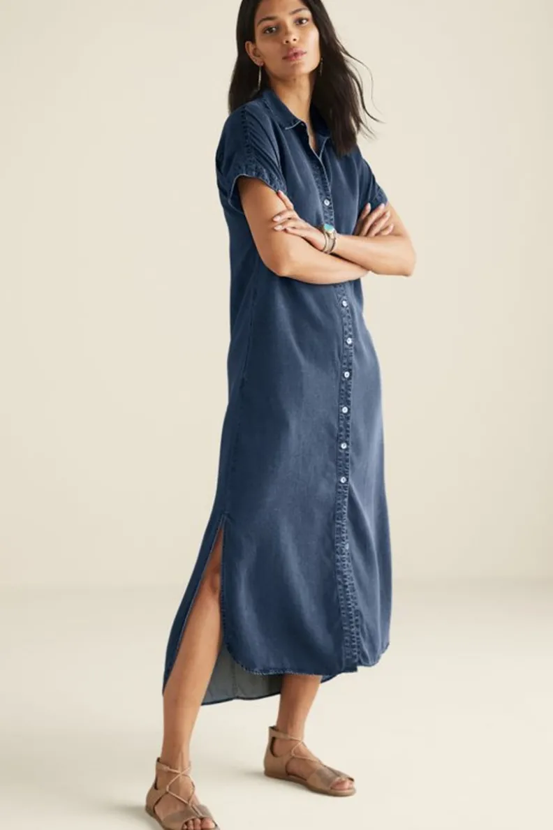Hot Soft Surroundings Je Veux Midi Shirtdress