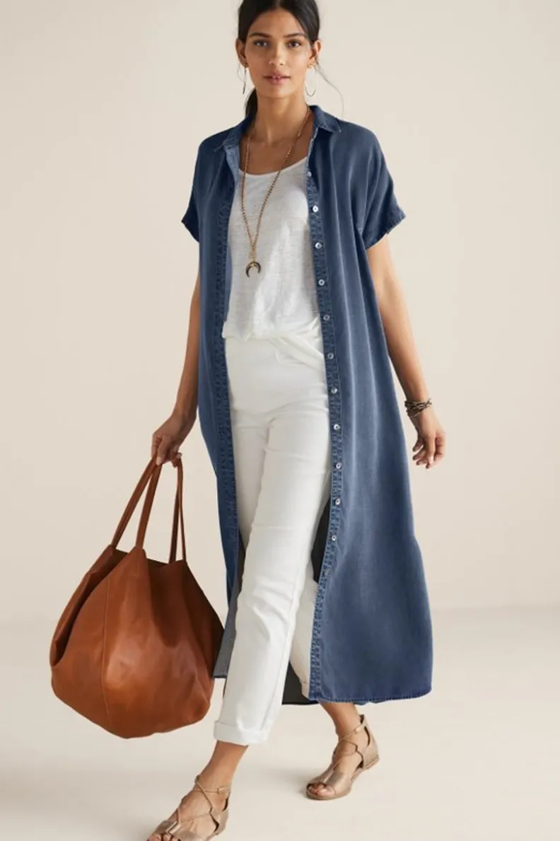 Hot Soft Surroundings Je Veux Midi Shirtdress