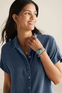 Hot Soft Surroundings Je Veux Midi Shirtdress