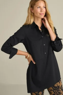 Best Soft Surroundings Jeanne Asymmetrical Tunic Black