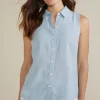 Online Soft Surroundings Jennifer Tencel™ Tank LightChambray