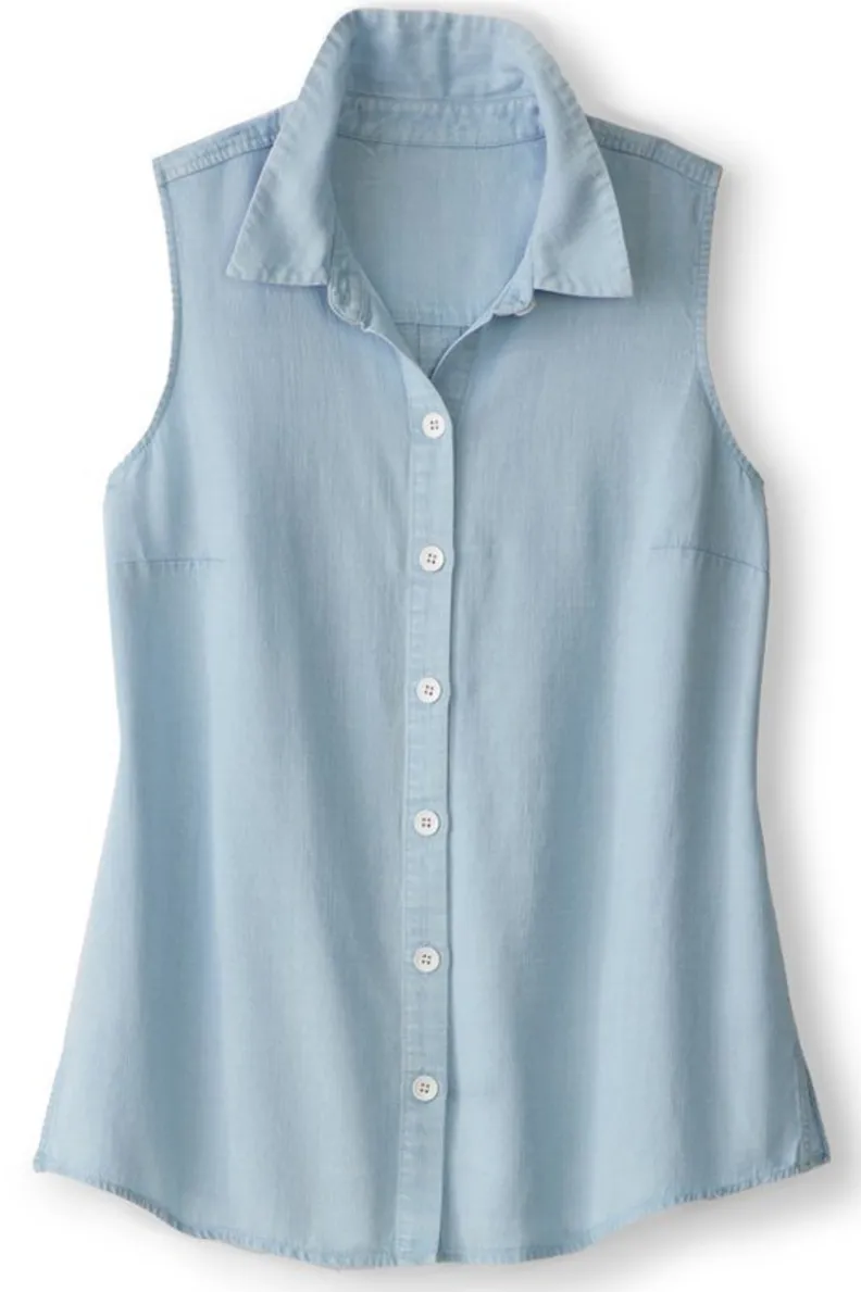 Online Soft Surroundings Jennifer Tencel™ Tank LightChambray